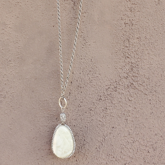 QVC Joan Rivers Gemstone Pendant Toggle Necklace. - Picture 13 of 16